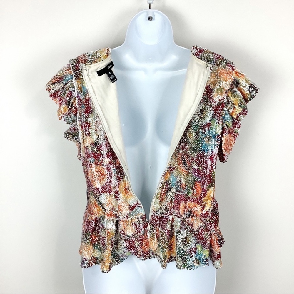 Aqua sequin shirt - Picture 6 of 6